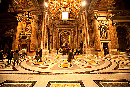 室内,大教堂,梵蒂冈城,罗马,拉齐奥,意大利,欧洲