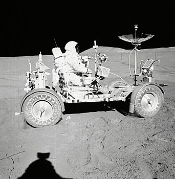 宇航员,坐,月球车,阿波罗