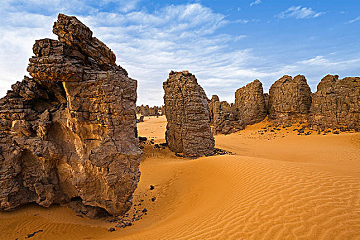 怪诞,岩石构造,利比亚,石头,沙漠,撒哈拉沙漠,北非