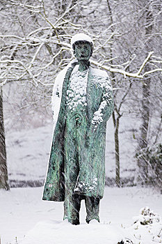 英格兰,兰开夏郡,粗厚,雪,雕塑