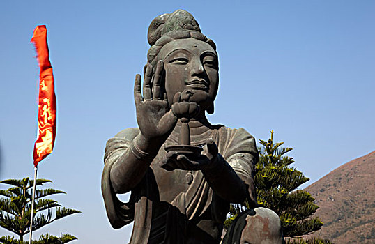佛教,雕塑,寺院,大屿山,香港