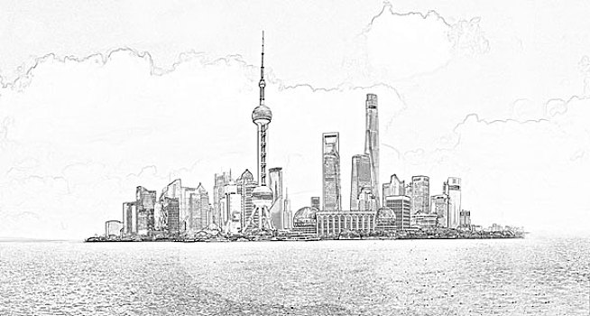 上海线条图