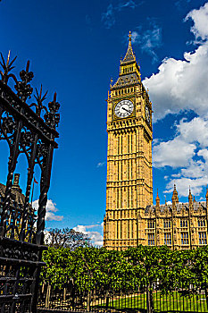 大本钟,威斯敏斯特宫,议会大厦,伦敦,英格兰,英国