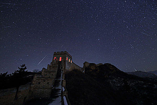 长城上的流星雨