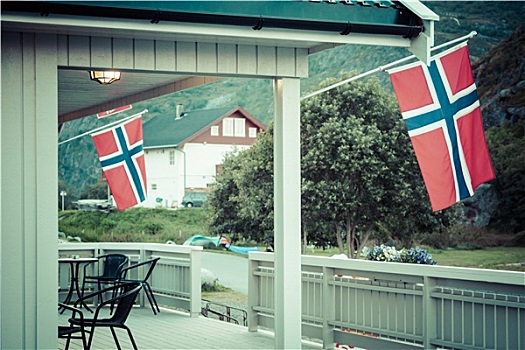 白宫,旗帜,老,局部,斯塔万格,挪威