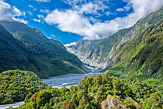 新西兰,南岛,西区国家公园,冰河,大幅,尺寸