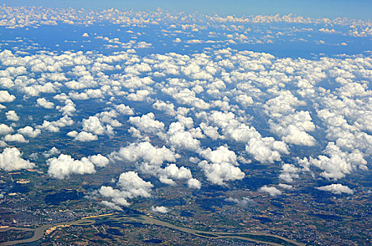 飞机与蓝天白云