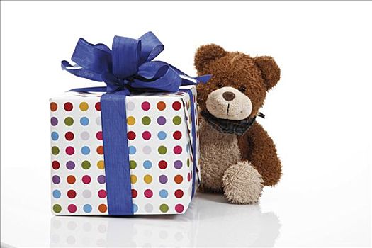 礼物,丝带,泰迪熊