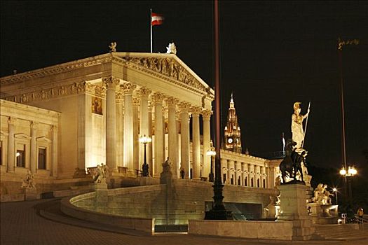 议会,背景,市政厅,维也纳,奥地利,欧洲