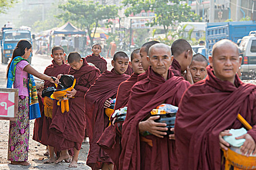 亚洲,缅甸,曼德勒,僧侣