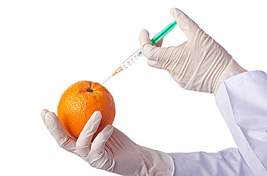 科学,实验,橙色,注射器