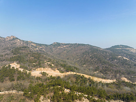 山东省青岛大珠山景区航拍图片