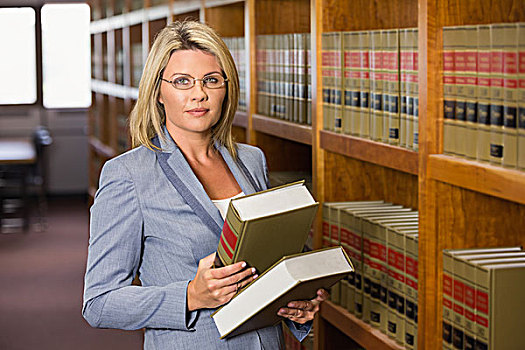 律师,拿着,书本,法律,图书馆
