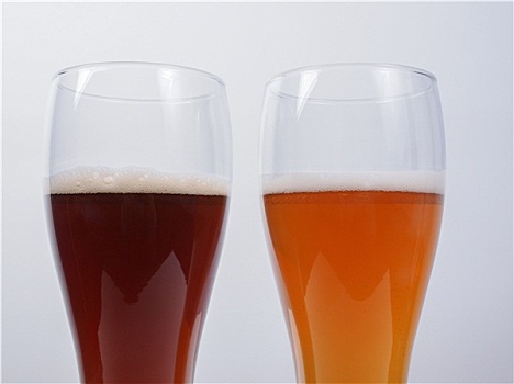 两个,玻璃杯,德国,啤酒