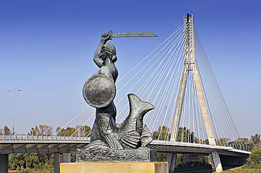 波兰,华沙,美人鱼,桥