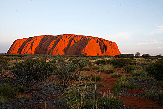 石头,乌卢鲁巨石,北领地州,澳大利亚