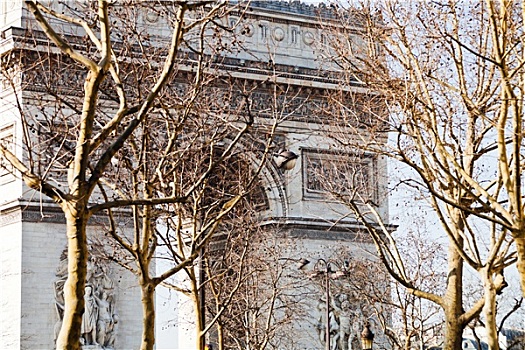 风景,凯旋门,巴黎