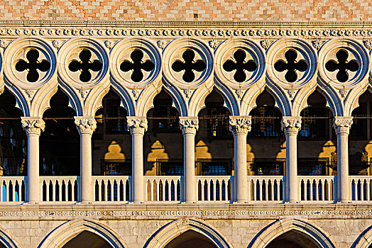 威尼斯,宫殿,晨光,建筑