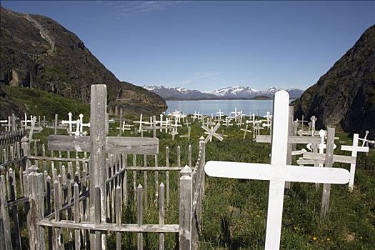 墓地,十字架,格陵兰,丹麦