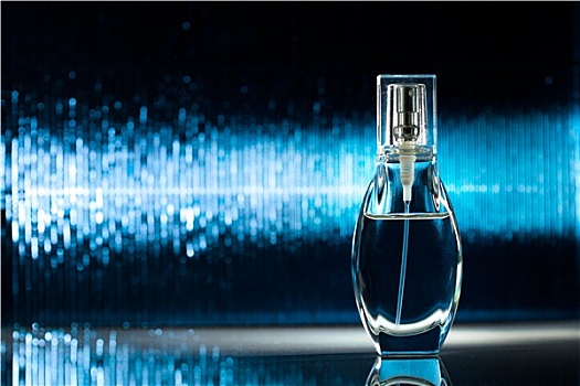 瓶子,香水,蓝色背景,背景