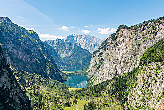风景,奧伯湖地区,背影,瓦茨曼山,奥波拜延,巴伐利亚,德国,欧洲