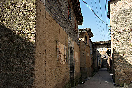 福建闽东屏南县黛溪镇古村落北墘村,民居老宅