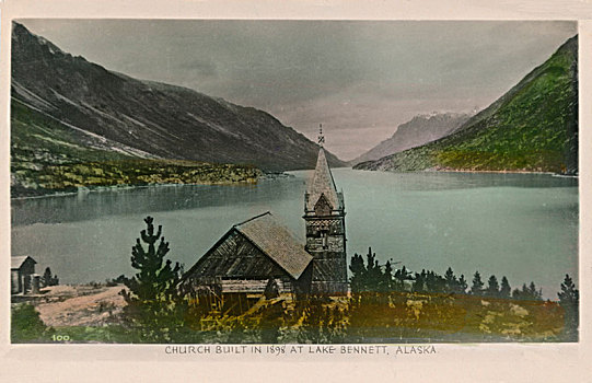 教堂,建造,1898年,湖,阿拉斯加,艺术家,未知