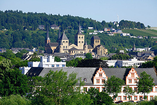 风景,俯视,莱茵兰普法尔茨州,德国,欧洲