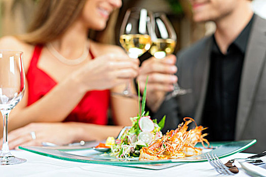 情侣,浪漫,餐饭,午餐,美食,餐馆