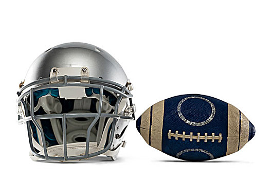 运动头盔,美式橄榄球,白色背景