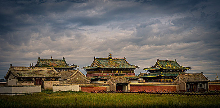 寺院,喀喇昆仑,前杭爱省,省,蒙古,亚洲