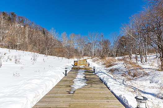 长白山雪景