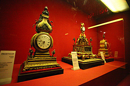 铜镀金葫芦式水法钟,钟表馆,故宫,中国,北京,全景,地标,传统