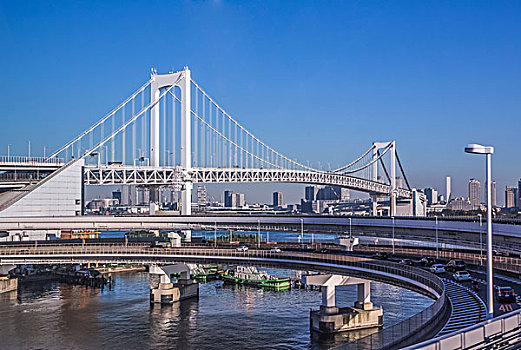 日本,东京,城市,东京湾,彩虹桥