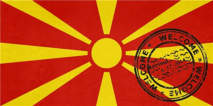 欢迎,马其顿,旗帜,护照