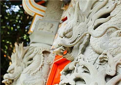 中国龙,雕塑,庙宇
