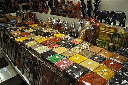 调味品,纪念品,市场,巴厘岛,印度尼西亚
