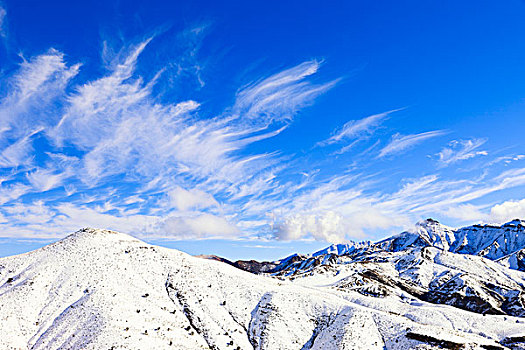积雪,山峦,阿特拉斯山区,靠近,摩洛哥