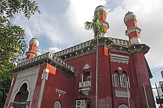 19世纪,建筑,彩色,达卡,北方,堤岸,河,孟加拉,七月,2008年