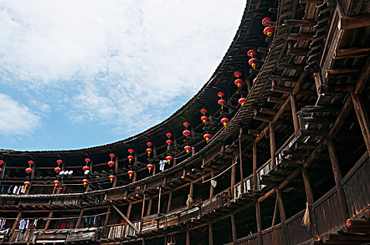 圓,土樓,建筑,鄉(xiāng)村,少數(shù)民族,建造,世紀(jì),永定,福建,中國