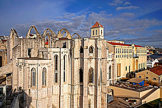 教堂,遗址,里斯本,葡萄牙,欧洲