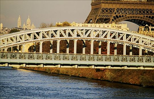 法国,巴黎,步行桥,塞纳河