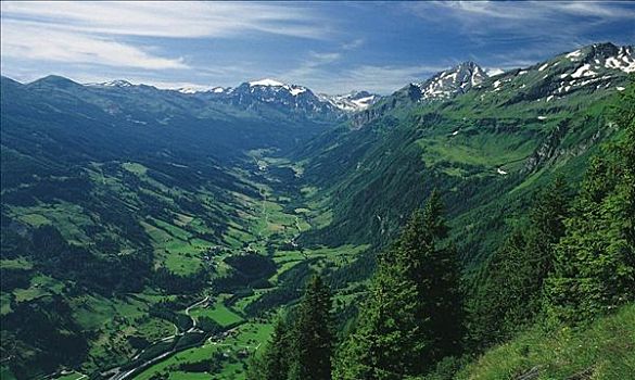 山峦,阿尔卑斯山,山谷,国家公园,陶安,奥地利,欧洲
