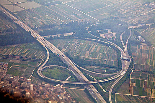 广州,航拍,高速公路,道路,环岛,立交桥