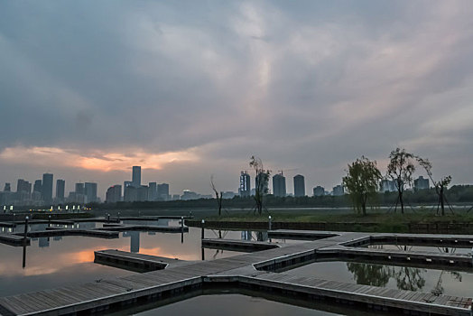 沈阳浑河日落