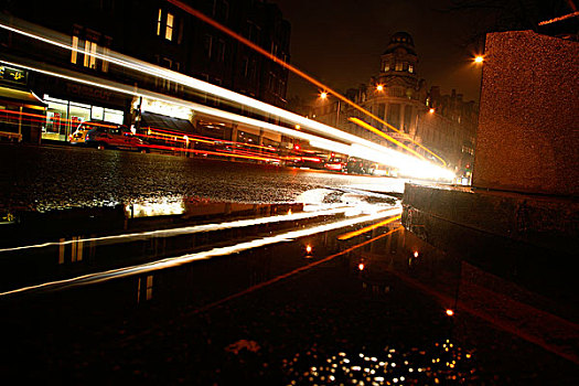 光影,交通,驾驶,伦敦,英国