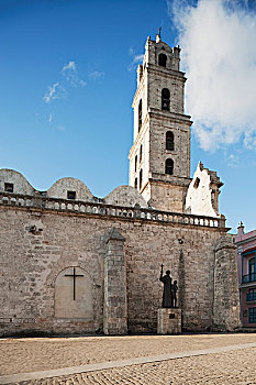 纪念建筑,男孩,正面,16世纪,大教堂,旧金山,哈瓦那,古巴
