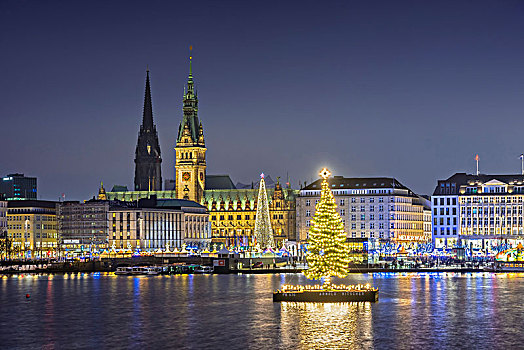 德国,汉堡市,圣诞时节