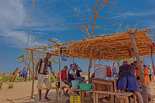madagascar马达加斯加贝马拉哈国家公园渡口休息站