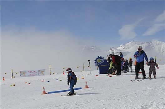滑雪,马戏团,山,格林德威尔,伯尔尼阿尔卑斯山,瑞士,欧洲